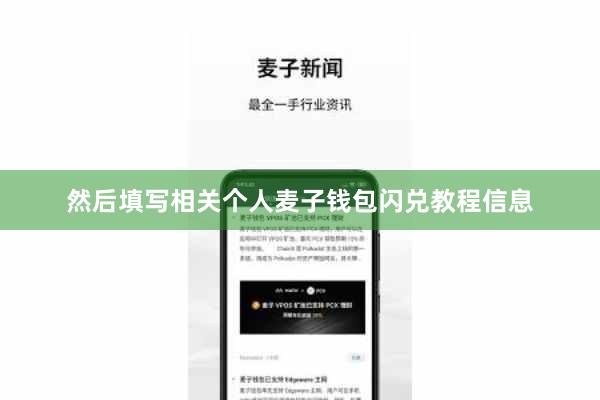 然后填写相关个人麦子钱包闪兑教程信息