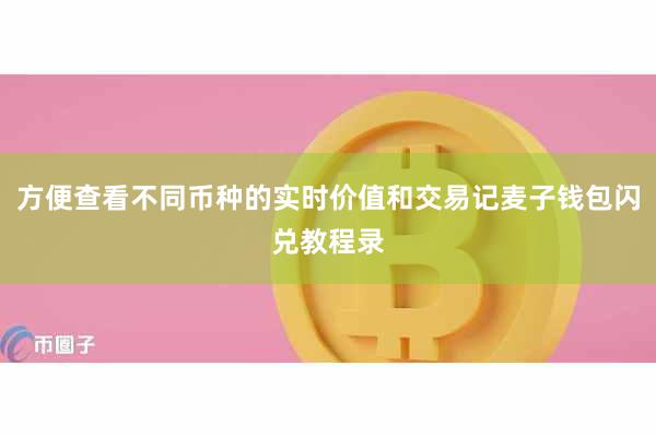 方便查看不同币种的实时价值和交易记麦子钱包闪兑教程录