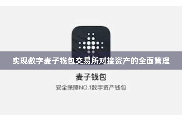 实现数字麦子钱包交易所对接资产的全面管理