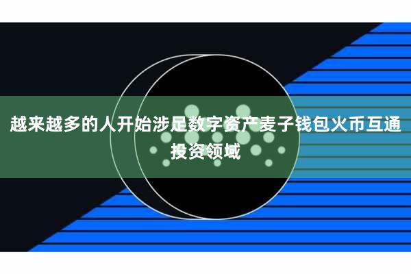 越来越多的人开始涉足数字资产麦子钱包火币互通投资领域