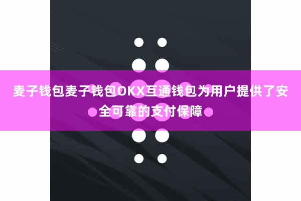 麦子钱包麦子钱包OKX互通钱包为用户提供了安全可靠的支付保障